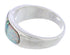 Southwest Genuine Sterling Silver Opal Inlay Ring Size 6-3/4 CX50099